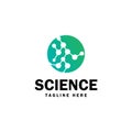 molecule science logo vectorr illustration template design