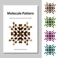 Molecule science pattern brochure template