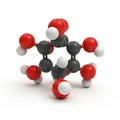 3D Molecular Model of Glucose Molecule on White Background image photo Royalty Free Stock Photo