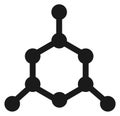 Molecule sign. Chemical structure icon. Science symbol