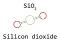 Molecule SiO2 Silicon dioxide Royalty Free Stock Photo