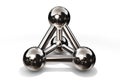 Molecule Structure Chrome Royalty Free Stock Photo