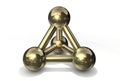 Molecule Structure Gold/Copper Royalty Free Stock Photo