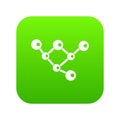 Molecule structure icon digital green Royalty Free Stock Photo