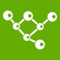Molecule structure icon green Royalty Free Stock Photo