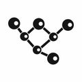 Molecule structure icon, simple style Royalty Free Stock Photo