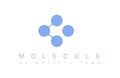 Molecule structure logo or biology model sign vector. Logo with structure molecule, illustration of logotype molecule
