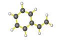 A molecule of styrene Royalty Free Stock Photo