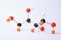 Molecule of sugar on white background. Chemical model