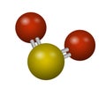 A molecule of sulfur dioxide.