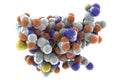 Molecule of Survival motor neuron protein, SMN, 3D illustration Royalty Free Stock Photo