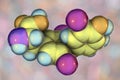 Molecule of triiodothyronine, a thyroid hormone Royalty Free Stock Photo