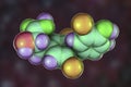 Molecule of triiodothyronine, a thyroid hormone Royalty Free Stock Photo