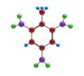 Molecule of trinitrotoluene Royalty Free Stock Photo