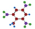 Molecule of trinitrotoluene Royalty Free Stock Photo