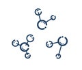 Molecule vector linear icons set, science chemistry . Royalty Free Stock Photo