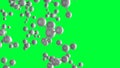 Molecules or atom on green background. Abstract structure in digital technology science, chemistry, and medical concept, 3d Royalty Free Stock Photo