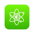 Molecules of atom icon digital green Royalty Free Stock Photo