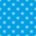 Molecules of atom pattern seamless blue