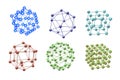 Molecules of different shapes Royalty Free Stock Photo