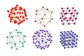 Molecules of different shapes Royalty Free Stock Photo