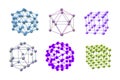Molecules of different shapes Royalty Free Stock Photo