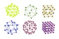 Molecules of different shapes Royalty Free Stock Photo