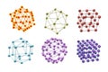 Molecules of different shapes Royalty Free Stock Photo