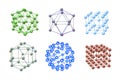 Molecules of different shapes Royalty Free Stock Photo