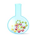 Molecules in flask