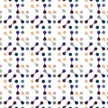 Molecules flat seamless pattern for fabric, paper and web design Royalty Free Stock Photo