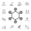 Molecules flat vector icon in biology pack Royalty Free Stock Photo