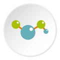 Molecules icon circle Royalty Free Stock Photo