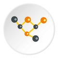 Molecules icon circle Royalty Free Stock Photo