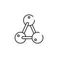 molecules icon. Element of physics science for mobile concept and web apps icon. Thin line icon for website design and development Royalty Free Stock Photo