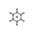molecules icon. Element of physics science for mobile concept and web apps icon. Thin line icon for website design and development Royalty Free Stock Photo