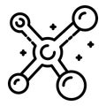 Molecules icon, outline style