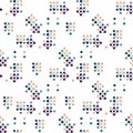 Molecules seamless pattern for fabric, paper and web design Royalty Free Stock Photo