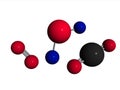 Molecules - Water, Oxygen, Carbon Dioxide (White background)