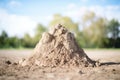 molehill formation in a clay-heavy soil