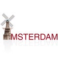 MOLEN DE GOOYER, Amsterdam. Royalty Free Stock Photo