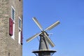 The Molen de Roos windmill in Delft Royalty Free Stock Photo