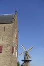 The Molen de Roos windmill in Delft