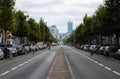 Molenbeek, Brussels Capital Region, Belgium - The Leopold II avenue during car free sunday with pedestrians and cyclists