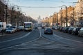 Molenbeek, Brussels Capital Region, Belgium - The Leopold II Boulevard, a busy ringroad with the city in the background