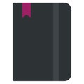 Moleskin notebook icon, vector illustration