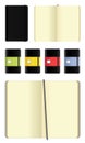 Moleskine notebooks icons set