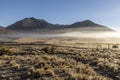 Molesworth Station, morning Mist, NZ Royalty Free Stock Photo