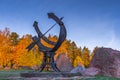 Moletai, Lithuania, October 20, 2020 Ethno-Cosmological museum and modern observatory in Moletai, Lithuania. Sun watch