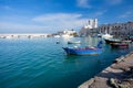 Molfetta Harbour with Duomo Royalty Free Stock Photo